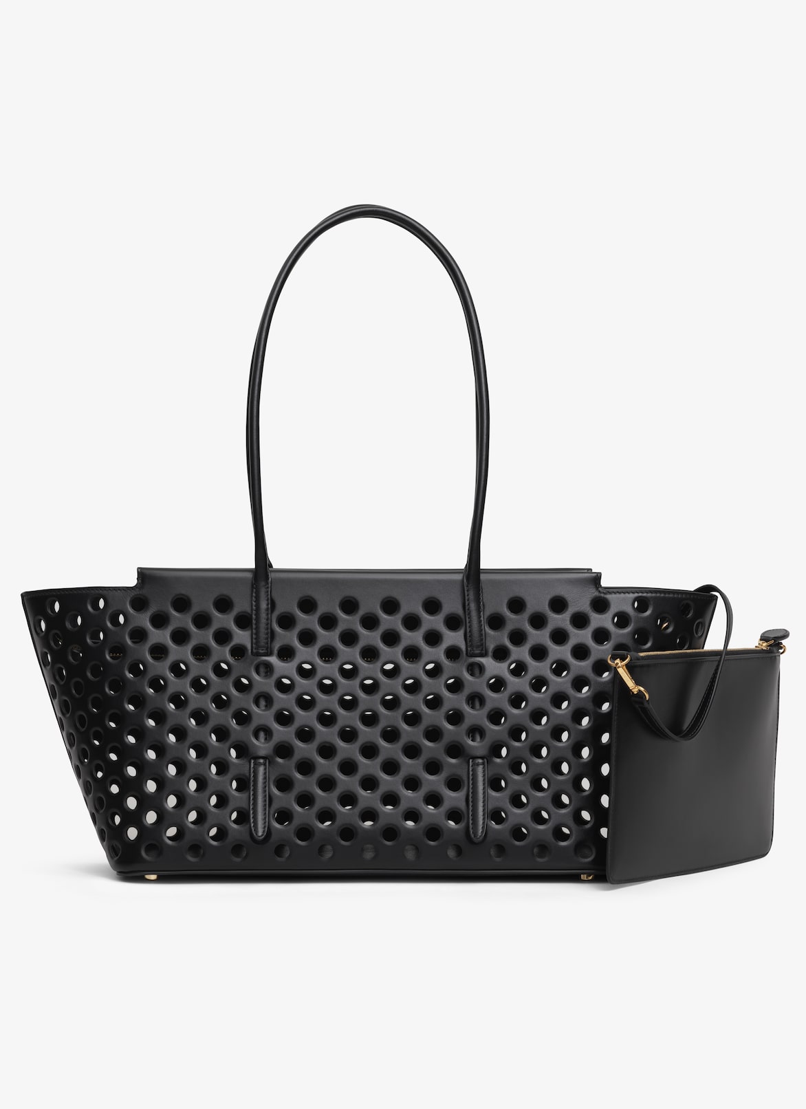 NEO MINA 32 BAG IN PERFORATED CALFSKIN ALAÏA BLACK NEO MINA 32 BAG IN PERFORATED CALFSKIN